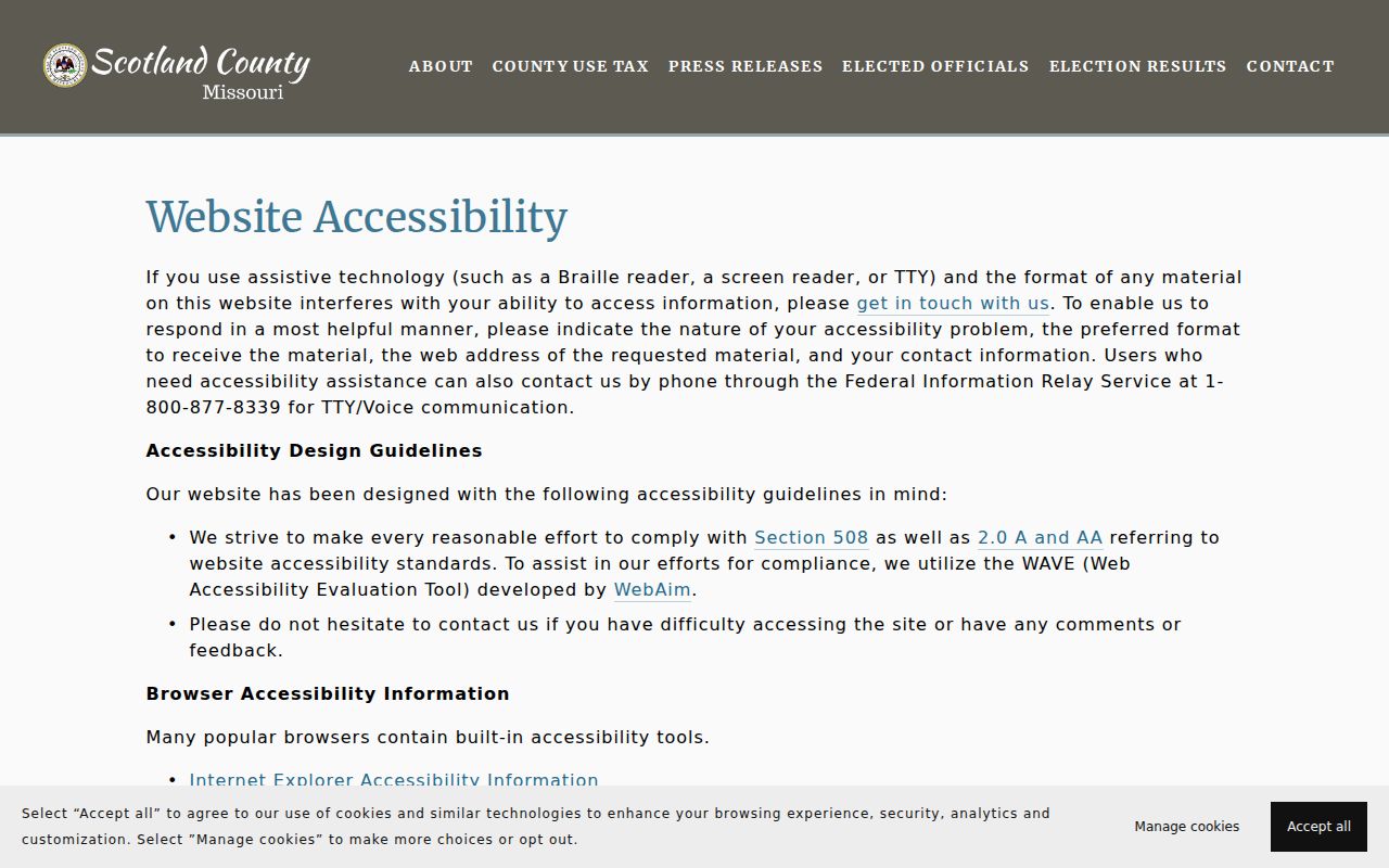 Scotland County court schedule accessibility statement for court-date preparation