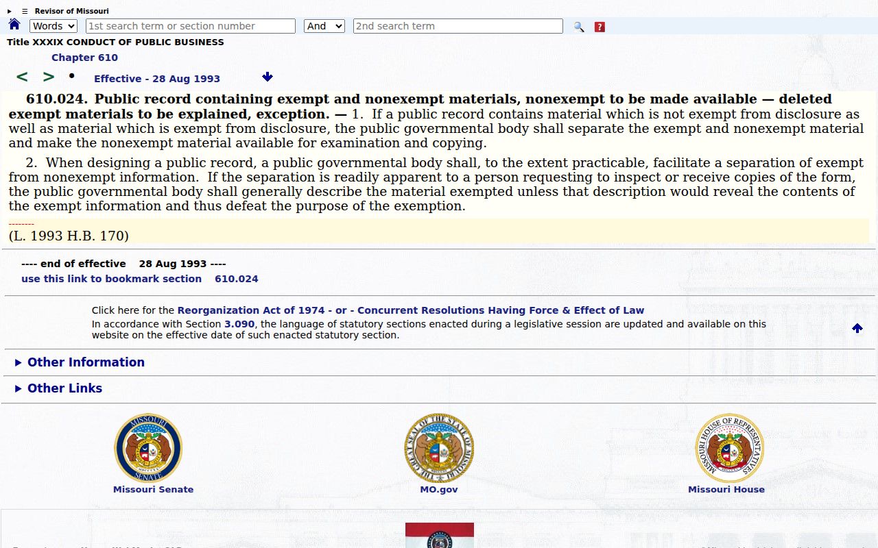 Scotland County court records redaction and severability reference