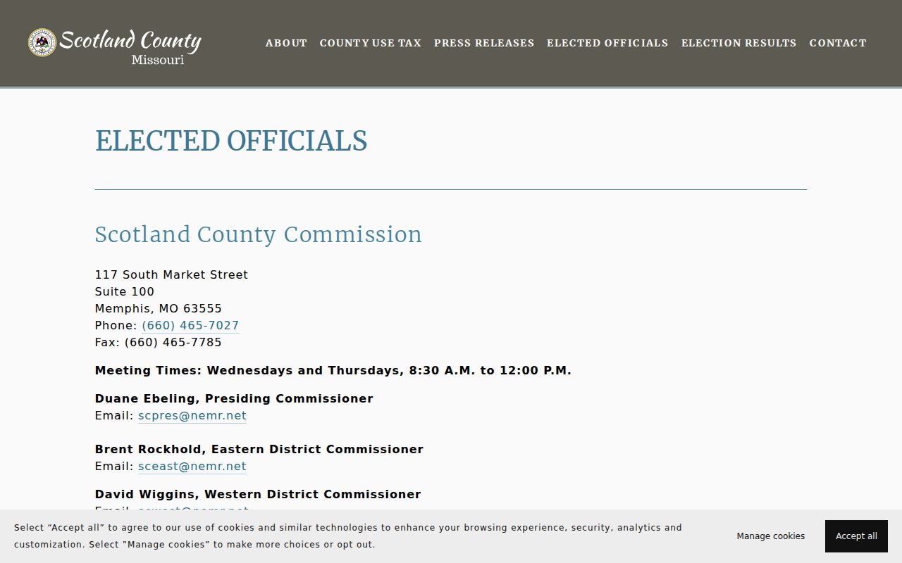 Scotland County court docket Circuit Clerk office listing